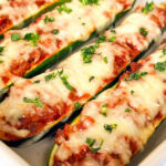 stuffed zucchini boats.
