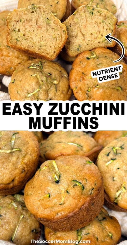 Easy Zucchini Muffins Pinterest Image.