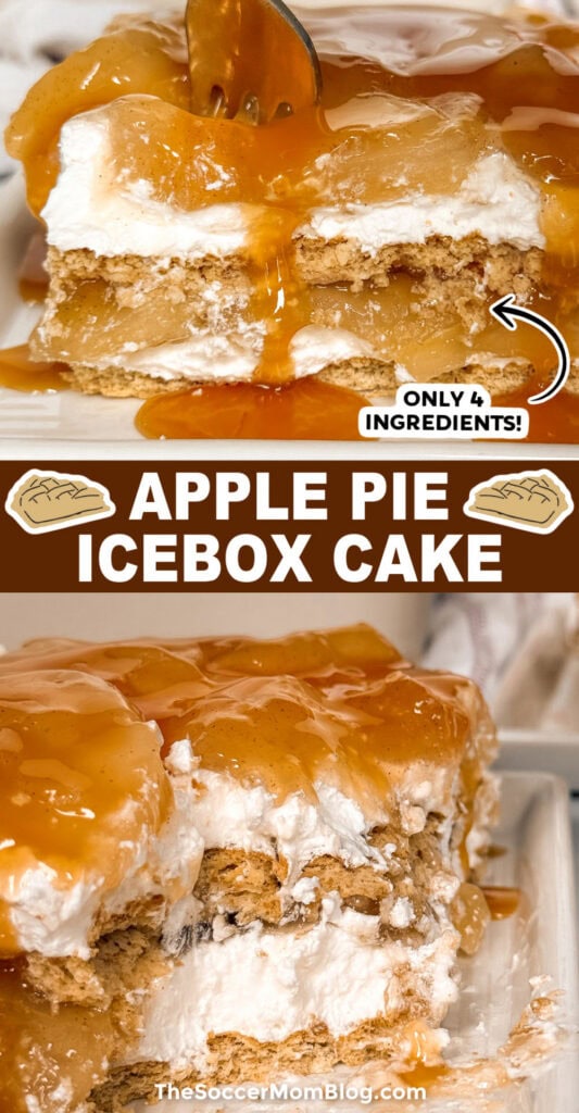 Apple Pie Icebox Cake Pinterest Image.