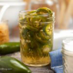 a jar of pickled jalapeño slices.