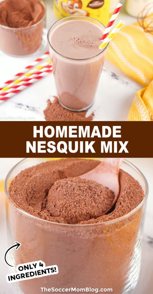 Homemade Nesquik Mix Pinterest Image.