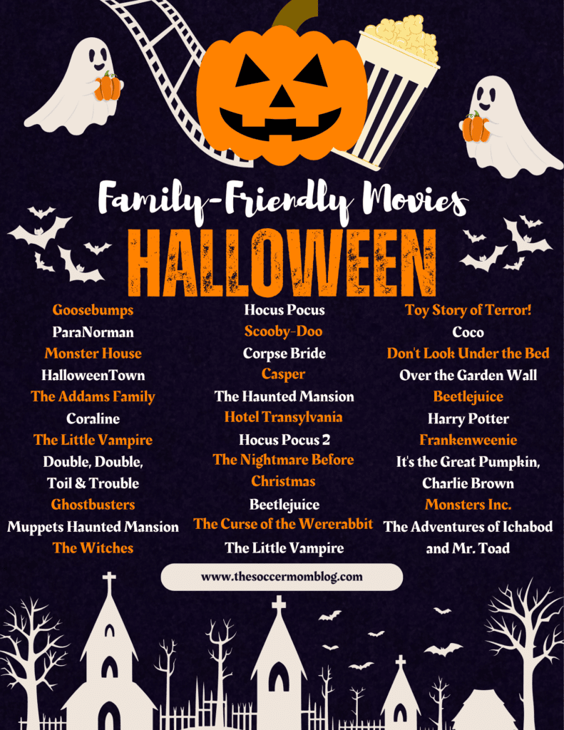 list of Halloween movies for families.
