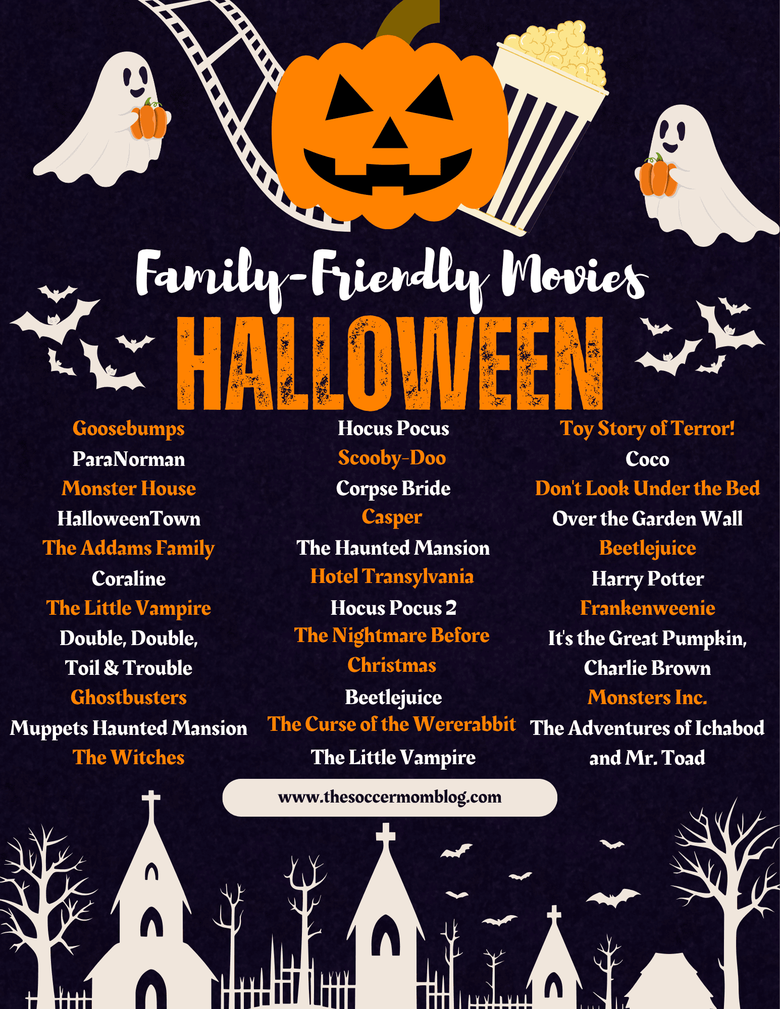 list of Halloween movies for families.